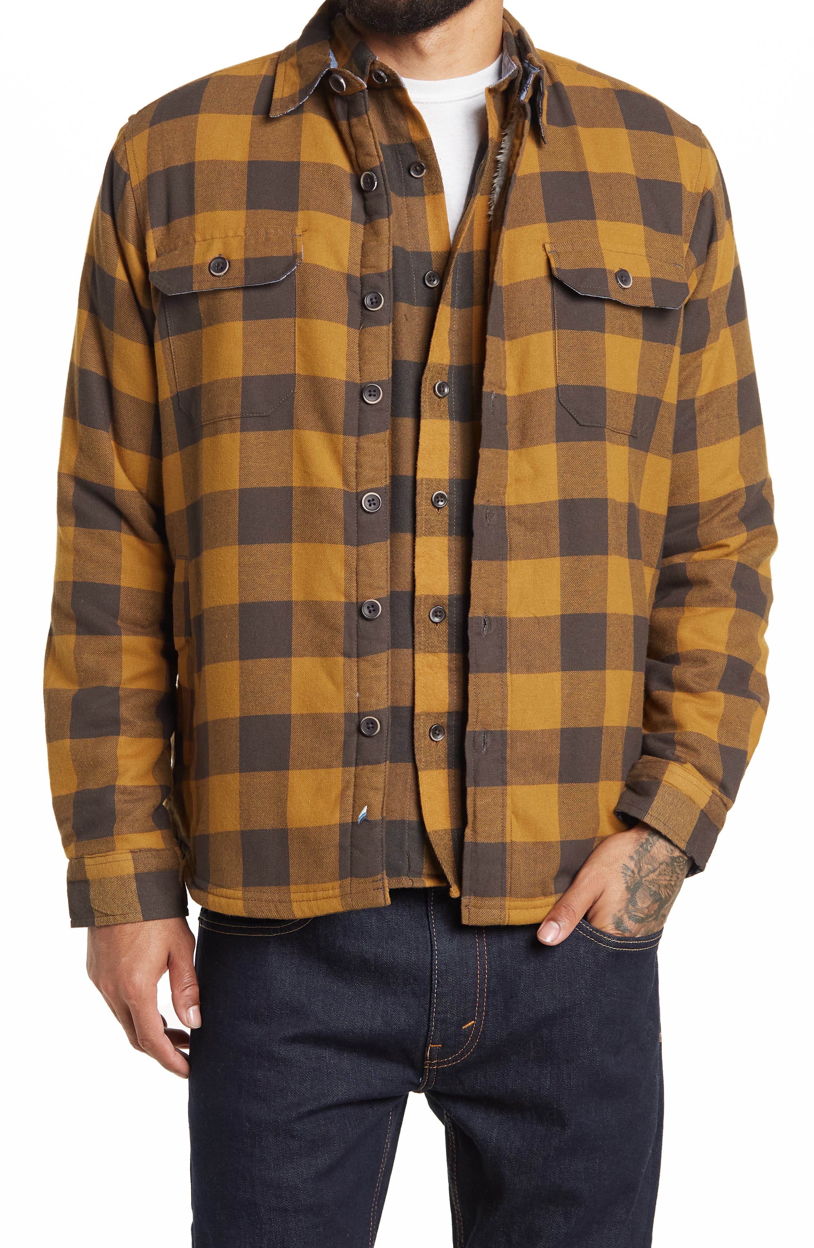Tailor Vintage Mens Long Sleeve Sherpa Lined Fleece Shirt Tailor Vintage Mens Long Sleeve Sherpa Lined Fleece Shirt